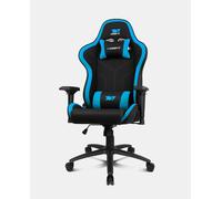 DRIFT GAMING Chair DR110 -DR110BL - Sedia da gioco professionale, tessuto ad alta densità, braccioli 4D, rotelle silenziose, pistone di classe 4, inclinazione, cuscini cervicali/lombari, nero/blu