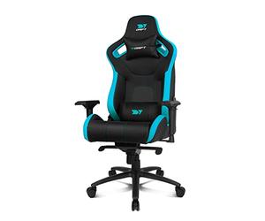 DRIFT DR600 -DR600BL - Sedia da gioco professionale, similpelle, braccioli 4D, pistone di classe 4, meccanismo a rana, inclinazione, rotazione, cuscinetto lombare/cervicale, nero/blu