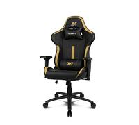 DRIFT GAMING DR350 - Sedia Gaming Ergonomica Professionale con Braccioli 4D, Cuscini Lombare e Cervicale, Reclinabile a 135°, Ruote Silenziose, Nero-Oro