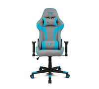 DRIFT GAMING DR90 - Sedia gaming ergonomica con poggiatesta e supporto lombare, schienale reclinabile a 135°, braccioli 2D regolabili, tessuto traspirante, base in nylon e pistone a gas, Grigio-Blu