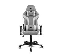 Drift Gaming DR90 - Sedia gaming ergonomica con poggiatesta e supporto lombare, schienale reclinabile a 135°, braccioli 2D regolabili, tessuto traspirante, base in nylon e pistone a gas, Grigio/Bianco