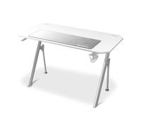 DRIFT GAMING DZ175 - Scrivania Gaming, 120x60x75cm, Tappetino XL, Gestione Cavi, Portabibite e Supporto per Cuffie. Supporta 100Kg, Bianco.