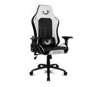 Drift Gaming Rubius Pro White - Sedia da gioco professionale con braccioli 4D, schienale regolabile 90°-135°, cuscini lombari e cervicali, altezza regolabile e supporto fino a 150 kg, colore: bianco e