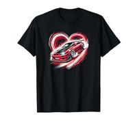 Drift Heart con Design JDM Sportscar per Appassionati Drift Maglietta