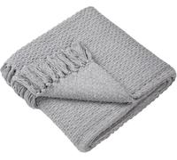 Drift Home - Hayden - Coperta in 100% cotone riciclato, 200 x 200 cm, colore: grigio