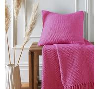 Drift Home Hayden - Federa per cuscino ecologica, 43 x 43 cm, colore: Rosa