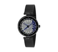 DriftElement® Orologio da corsa da donna - Orologio da polso di design con cinturino in maglia in acciaio inox e quadrante sportivo (rosso, giallo, blu) - Elegante e sportivo orologio da donna con