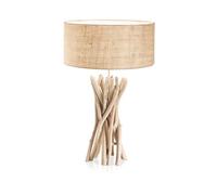 Lampade Da Scrivania Industrial Driftwood Metallo-Legno Marrone 1 Luce E27