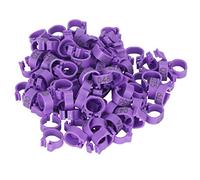 DriKou 100PCS Chicken Leg Bands, Chicken Bracelets for Hens Reusable Easy to Install And Remove, Poultry Leg Bands for Homing Pigeons Most Adult Birds (Viola)