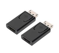 DriKou 2PCS Black Display Port, DP Male to HDMI Female Adapter Converter for PC Laptops
