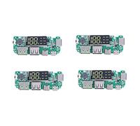 DriKou 4Pcs Mobile Power Charging Board, Dual USB 5V 2.4A Module with Overcharge Protection for Andriod TypeC Micro USB