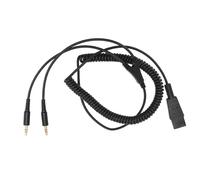 DriKou Cavo a disconnessione rapida da 3,5 mm Cavo adattatore QD a doppio da 3,5 mm utilizzato con computer, telefoni cellulari, laptop, tablet per cuffie per scheda audio PC