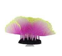 DriKou Corallo fluorescente di lattuga fluorescente del serbatoio di pesce, ornamenti per piante marine artificiali per la decorazione per il paesaggio dell'acquario materiale silicone (Violet)