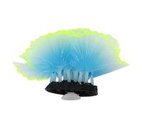 DriKou Corallo fluorescente di lattuga fluorescente del serbatoio di pesce, ornamenti per piante marine artificiali per la decorazione per il paesaggio dell'acquario materiale silicone (Blue)