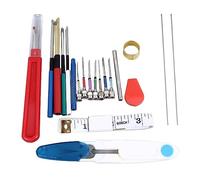 DriKou Kit de 20 piezas de agujas perforadoras, enhebradores de agujas, herramientas de punto de cruz para bordar, kits de bordado con agujas perforadoras, instrucciones claras