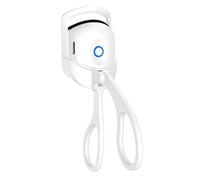 DriKou Piegaciglia Riscaldato, 2 Controlli della Temperatura Ricarica USB 30 Secondi Calore Plastica Piegaciglia Portatile Piegaciglia Elettrico Ricaricabile per Casa Donne Ragazze (White)