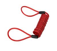DriKou PVC Antifurto Motocicletta Blocco freno a disco Promemoria Cavo bobina Avvertenza Corda Rossa può essere allungata fino a 1,2