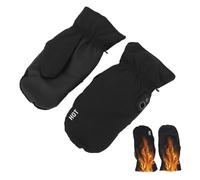 DriKou USB Heated Gloves,3 Temperatures Rechargeable Heated Gloves Windproof Washable Plush Lining Winter Warm Mittens for Skiing Cycling Travel