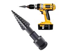 Drill - 0-0.87inch Multi-Functional Step Drill | Step Cone Drills Bit | Industrial Grade DrillBit | Multi Size Hole Stepped Up Drills Bit Tools for Metallo, Acciaio inossidabile, legno