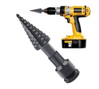 Drill - 0-0.87inch Multi-Functional Step Drill | Step Cone Drills Bit | Industrial Grade DrillBit | Multi Size Hole Stepped Up Drills Bit Tools for Metallo, Acciaio inossidabile, legno