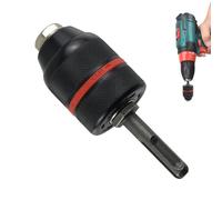 Drill Adapter Chuck - Keyless 1.5-13mm, Self-Locking Fast Change Conversion Attachment | Tool Accessory For Driver, Workshop, DIY Projects, Home Repair, Electric Power Drills