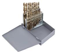 Drill America DWD21J-CO-SET - Set di punte per trapano in cobalto, 1/16-3/8 x 64 cm, 21 pezzi in custodia in metallo