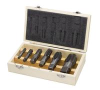Drill America - DWTPT1/8-1SET 6 pezzi NPT tubo rubinetto, acciaio al carbonio, serie DWTPT, 1/8", 1/4", 3/8", 1/2", 3/4" e 1" in valigetta di legno
