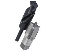 Drill America POU Serie 1" NPT Set di rubinetti e trapano da 1" in acciaio al carbonio NPT e 1-5/32" HSS Drill Bit w/1/2" gambo in plastica
