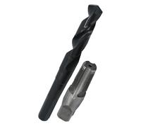 Drill America POU Serie 3/8" NPT Set di rubinetti e trapano 3/8" in acciaio al carbonio NPT e 37/64" HSS punta da trapano con gambo 1/2" in custodia di plastica