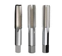 Drill America serie DWT Qualtech - Set di maschi filettati a mano, in acciaio al carbonio, non rivestiti, con gambo quadrato, M10 x 1, confezione da 1