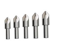 Drill America Set di 5 svasatori a 6 tagli, dimensioni: 1/4, 3/8, 1/2, 5/8 e 3/4, 82 gradi