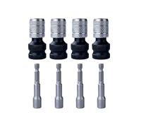 Drill Bit Adapter - Set di 4 pezzi per presa Chuck Extension | Air Hammer Socket Adapter For Nut Ratchet, Home Furniture, Automotive And Construction Use