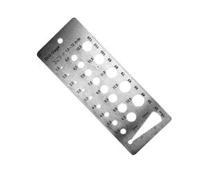 Drill Bit Gauge - Stainless Steel 1.5-12mm Metric Sizer | Hole Measuring | Drill Size Checker - Steel 1.5-12mm Metric Ruler | Bore Diameter Gauge | Precision Measuring Tool For Technicians, Garage