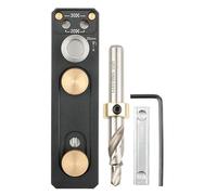 Drill Bit Guide - Straight Hole Locator, Durable Aluminum Frame, Exact Drilling Alignment, Portable Jig Support With Firm Grip | Reliable Drilling Accuracy Tool For Woodworking Furniture Making Tasks