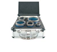 drill bit kit, Set Seghe a Tazza M14 Brasatura - Per Piastrelle Gres Marmo Granito,for diy(5Pcs-Aluminum Box)