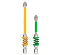 Drill Bit Set Screwdriver, Magnetic Screwdriver Bits, Compact and color coded, Tough Anti-Slip Tips with Spring for Household Technician Electrician Concrete Metal Furniture Craft