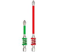 Drill Bit Set Screwdriver, Magnetic Screwdriver Bits, Compact and color coded, Tough Anti-Slip Tips with Spring for Household Technician Electrician Concrete Metal Furniture Craft