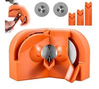 Drill Bit Sharpener, Multipurpose Drill Bit Grinding Sharpener, Drill Bit Sharpening Tool Jig for All Bits, Afilador De Brocas Para Metal With 2 Grinding for Hss Masonry Carbide Metal (Orange)