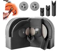 Drill Bit Sharpener, Multipurpose Drill Bit Grinding Sharpener, Drill Bit Sharpening Tool Jig for All Bits, Afilador De Brocas Para Metal With 2 Grinding for Hss Masonry Carbide Metal (Black)