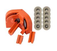 Drill Bit Sharpener Set, Electric Twist Drill Bit Grinder Tool with 10PCS Diamond Grinding Discs and 3 Auxiliary Tools, for 2-16 mm Drill Bits, ABS Construction (Arancia)