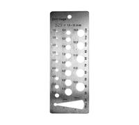 Drill Bit Size Chart Metric 1.5-12mm Drill Bit Size Measuring Guide | Drilling Checker Tool for Mechanics Technicians Home Industry Garage Construction Workshop Outdoor