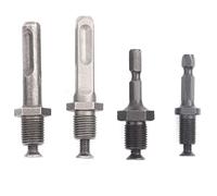 Drill Chuck Adapter 4 Pcs Set | 1 / 4in Hex & 1 / 2in SDS Round/Square Shank | 3/8-24UNF & 1/2-20UNF Thread Connector | High Speed Steel Conversion Rod for Electric Tools