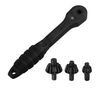 Drill Chuck Key, Double Head Ratcheting, 0.59x1.91in Castle Nut Wrench, Authentic Power Tools Accessory, Easy Nut Replacement Removal Tool for Hand, Business, Home, Garage Use