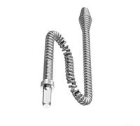 Drill-Driven Drain Snake 1,5 metri Spring Steel Clog Remover cavo flessibile per rimuovere peli e detriti punta a forma di oliva per lavello da cucina, bagno, doccia, tubi WC