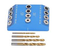 Drill Guide Jig - 30°, 45°, 90° Aluminum Alloy Angle Drill Jig - Ideal for Woodworkers, DIY Enthusiasts, and Furniture Makers