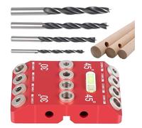 Drill Guide Jig, Multi Angle Jig, 4.13x2.76x0.98 pollici, portatile Woodworking Punch Tool, Handrail Cable Projects for Home Garage Professionals, Straight Hole Algnment, Vertical Drilling Deck