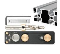 Drill Guide Jig - Portable Compact Design, Stable Clamping Base, Multi Size Bit Compatibility, Durable Construction Tool | Cabinet Installation, Pipe Fitting, Repair Work, Workshop Use, Professional