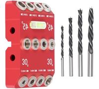 Drill Guide Jig, Straight Hole Alignment Tool, Vertical Multi-Angle Punch, Precision Woodworking Aid for Deck Railing, Handrail, Cable Installation, Home, Travel, Handcraft, Professionals