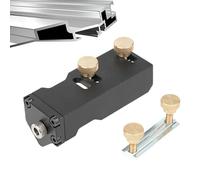 Drill Guide, Multifunctional Punching Tool ol, Aluminum Profile Drill Guide Portable Compact Versatile Ideale per Hardware & Woodworking, Dimensioni del prodotto: 13 x 1,5 x 1,97 pollici