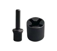 Drill Jack Adapter, Universal Steel Attachment, Scissor Jack Socket Tool, Rust Resistant Coating Feature, RV Leveling Essential, Roadside Repair Supply, Chrome Tool For Mower Cargo Garage